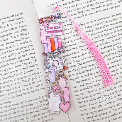 Bookish Girlie Glitter Acrylic Bookmark