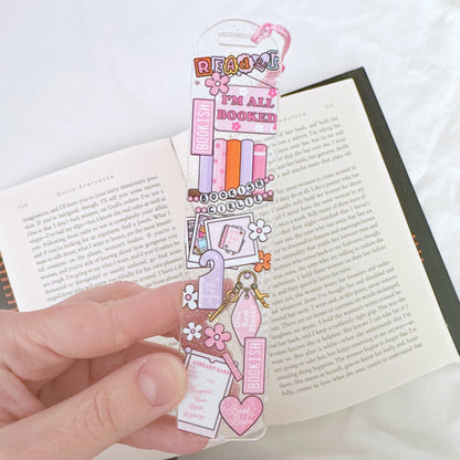Bookish Girlie Glitter Acrylic Bookmark