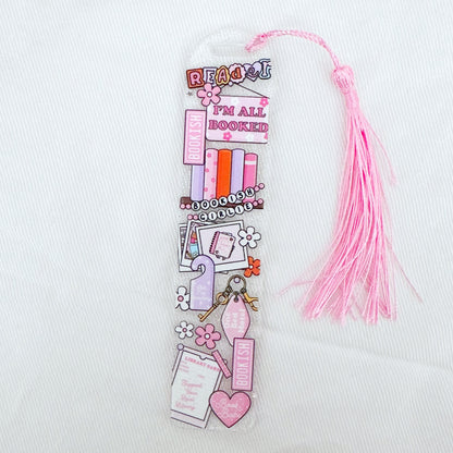 Bookish Girlie Glitter Acrylic Bookmark