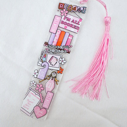 Bookish Girlie Glitter Acrylic Bookmark