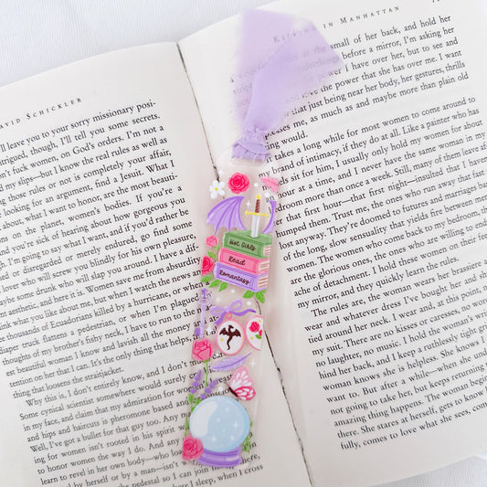 Hot Girls Read Romantasy Acrylic Bookmark