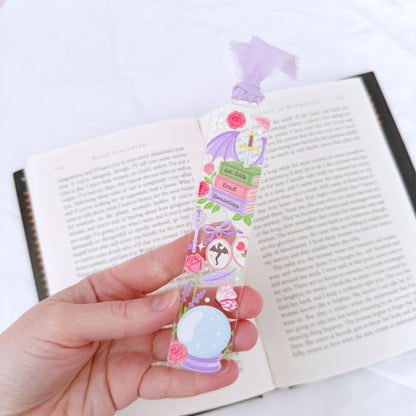 Hot Girls Read Romantasy Acrylic Bookmark