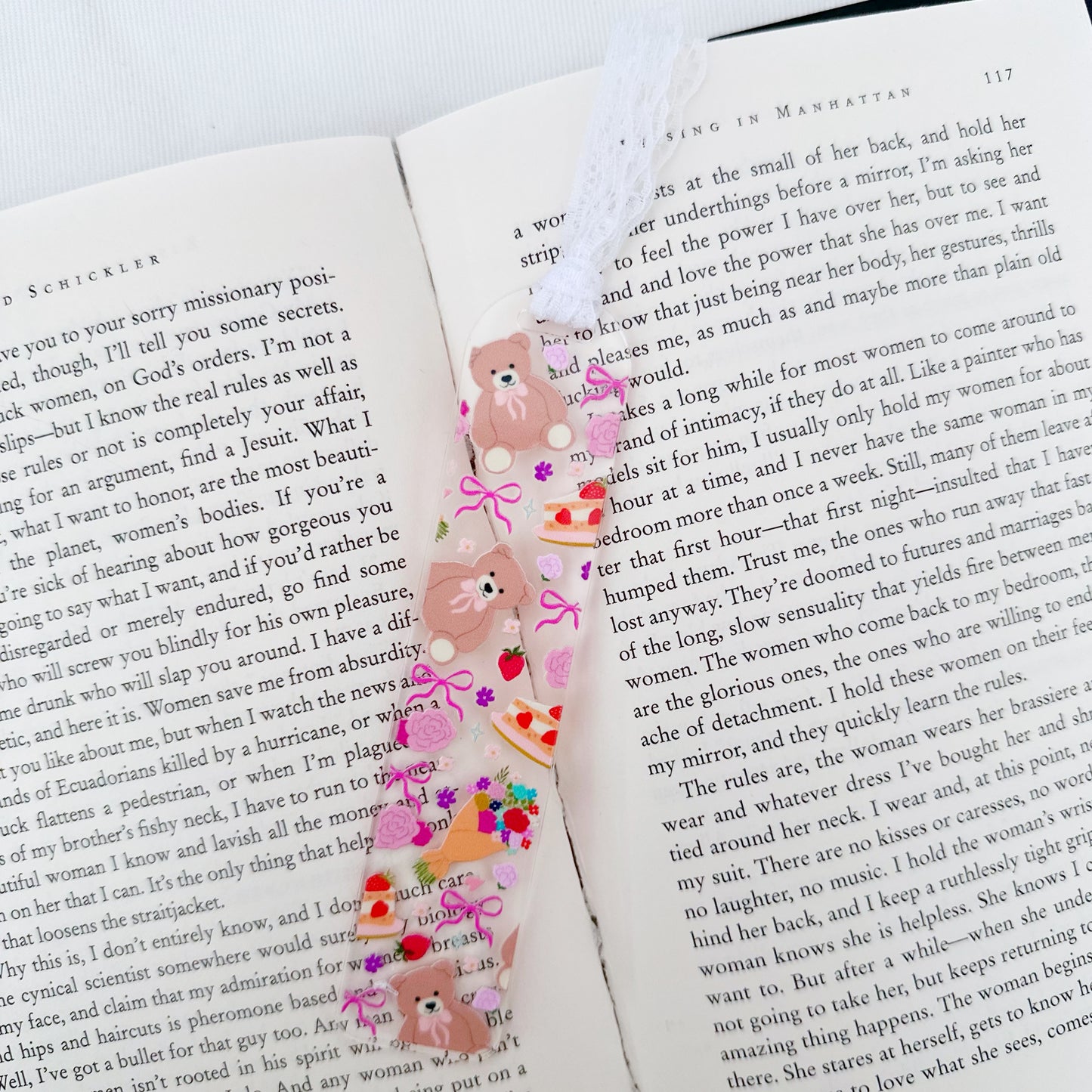 Coquette Teddy Bear Acrylic Bookmark
