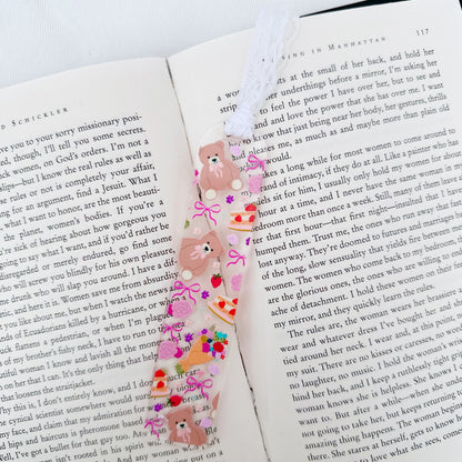 Coquette Teddy Bear Acrylic Bookmark