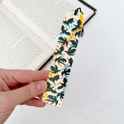 Flying Dragons Holographic Acrylic Bookmark