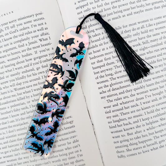 Flying Dragons Holographic Acrylic Bookmark