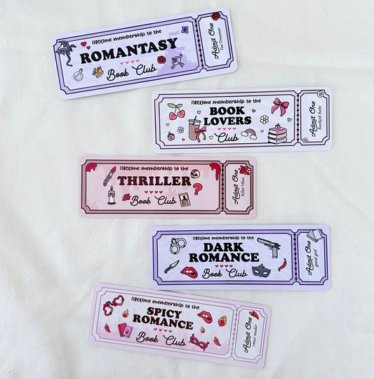 Movie Ticket Style Bookmarks