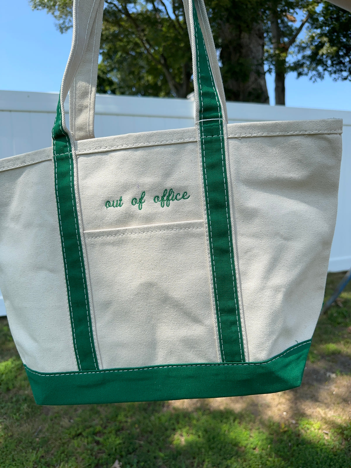 Out Of Office Embroidered Tote Bag
