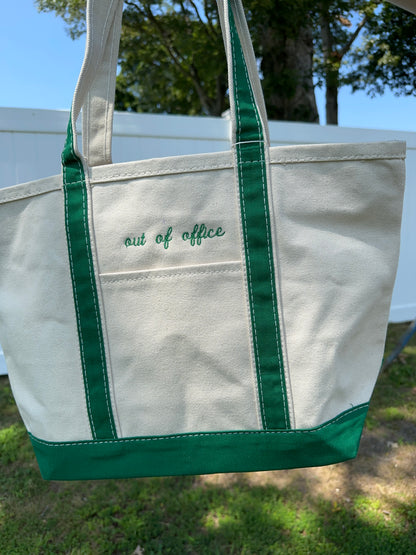 Out Of Office Embroidered Tote Bag