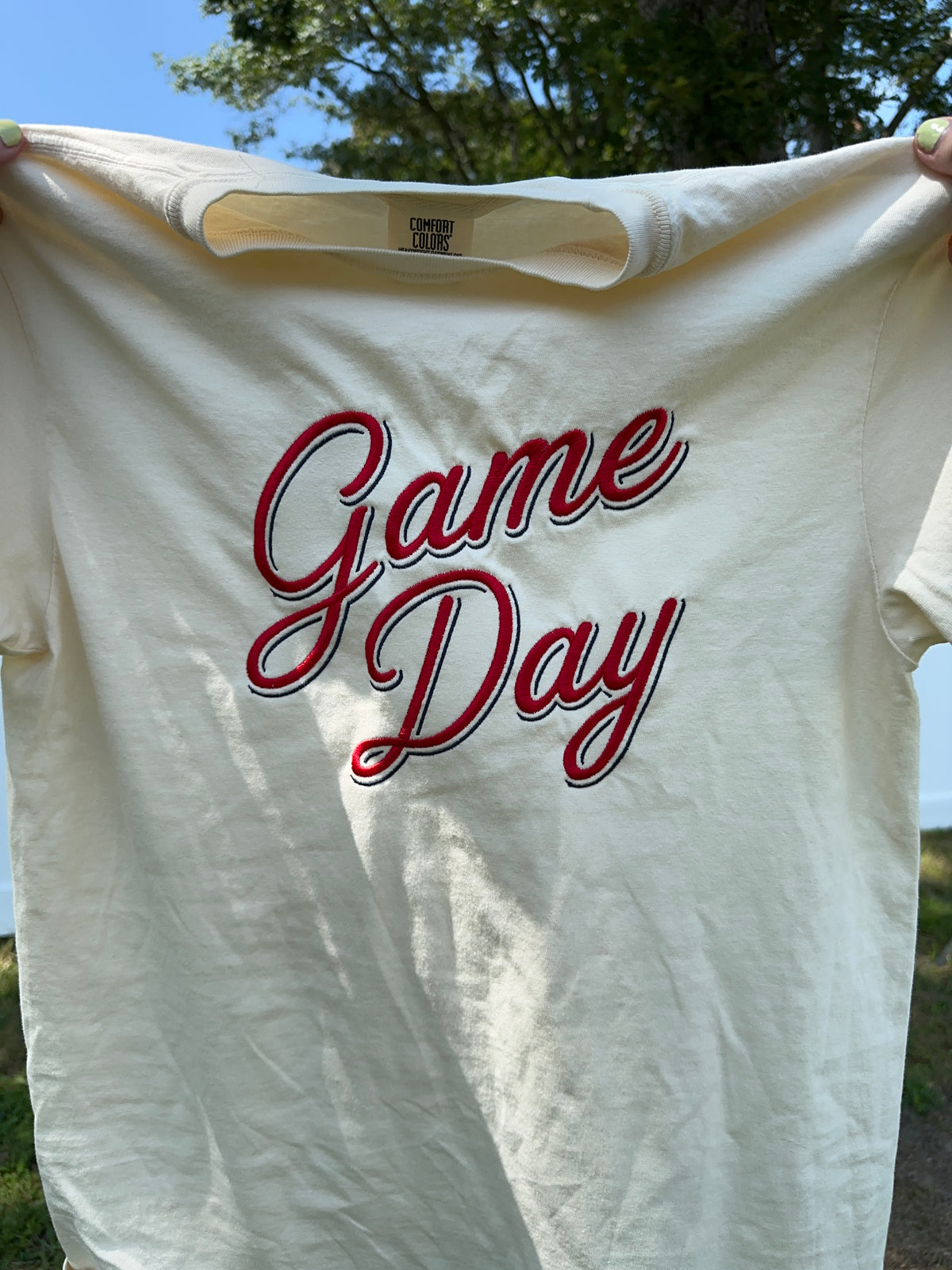 Game Day Embroidered T-Shirt