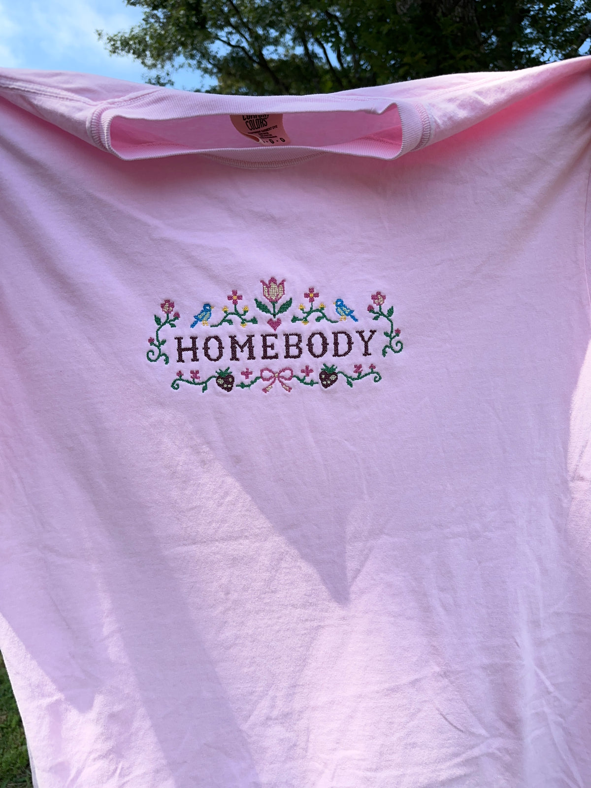 Homebody Embroidered T-Shirt or Sweatshirt