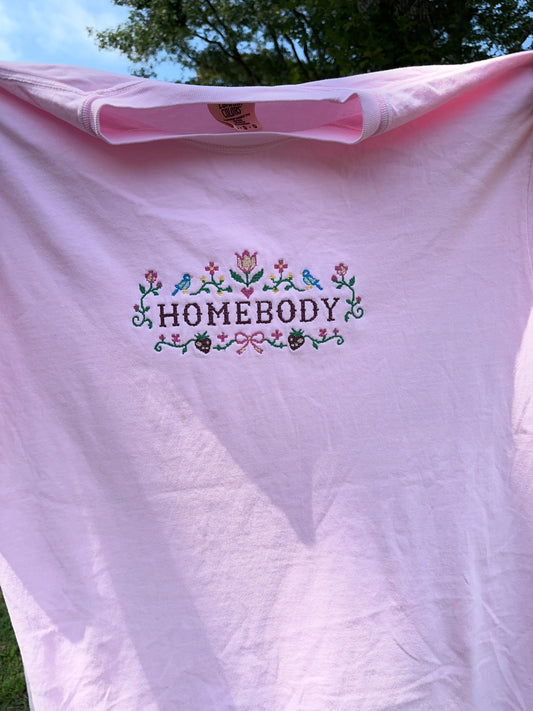 Homebody Embroidered T-Shirt or Sweatshirt
