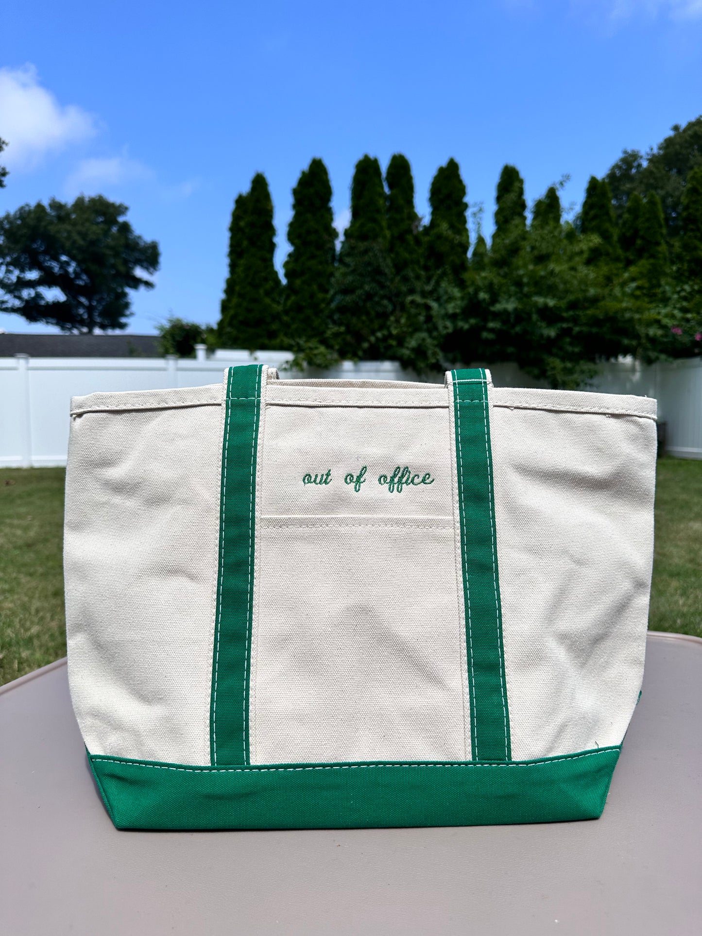 Out Of Office Embroidered Tote Bag