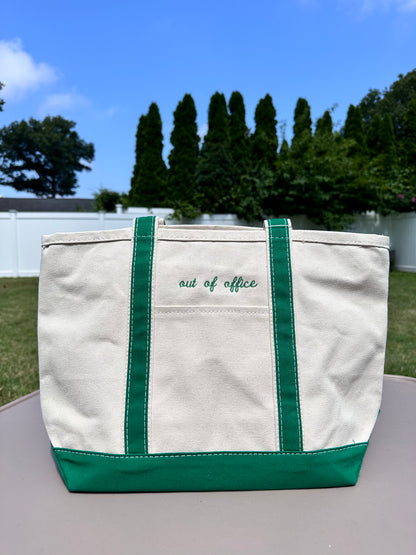 Out Of Office Embroidered Tote Bag