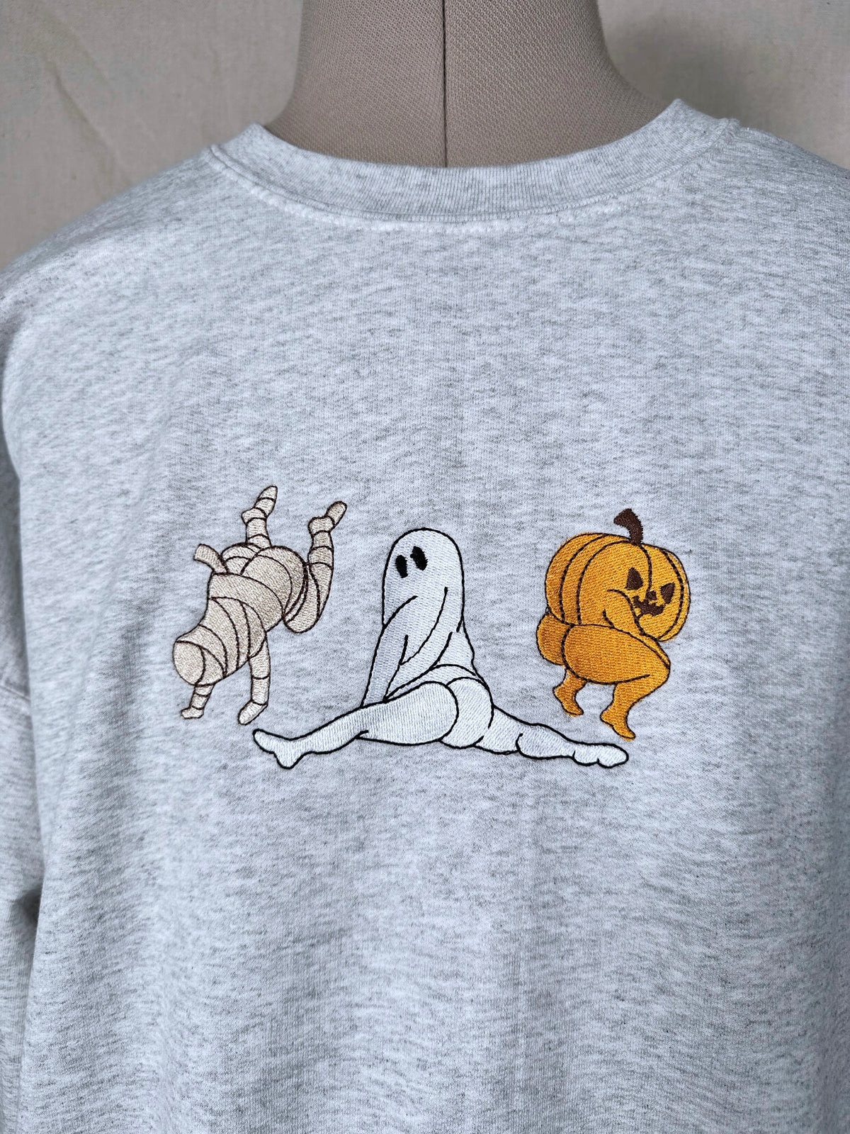 Dancing Halloween Characters Embroidered Sweatshirt
