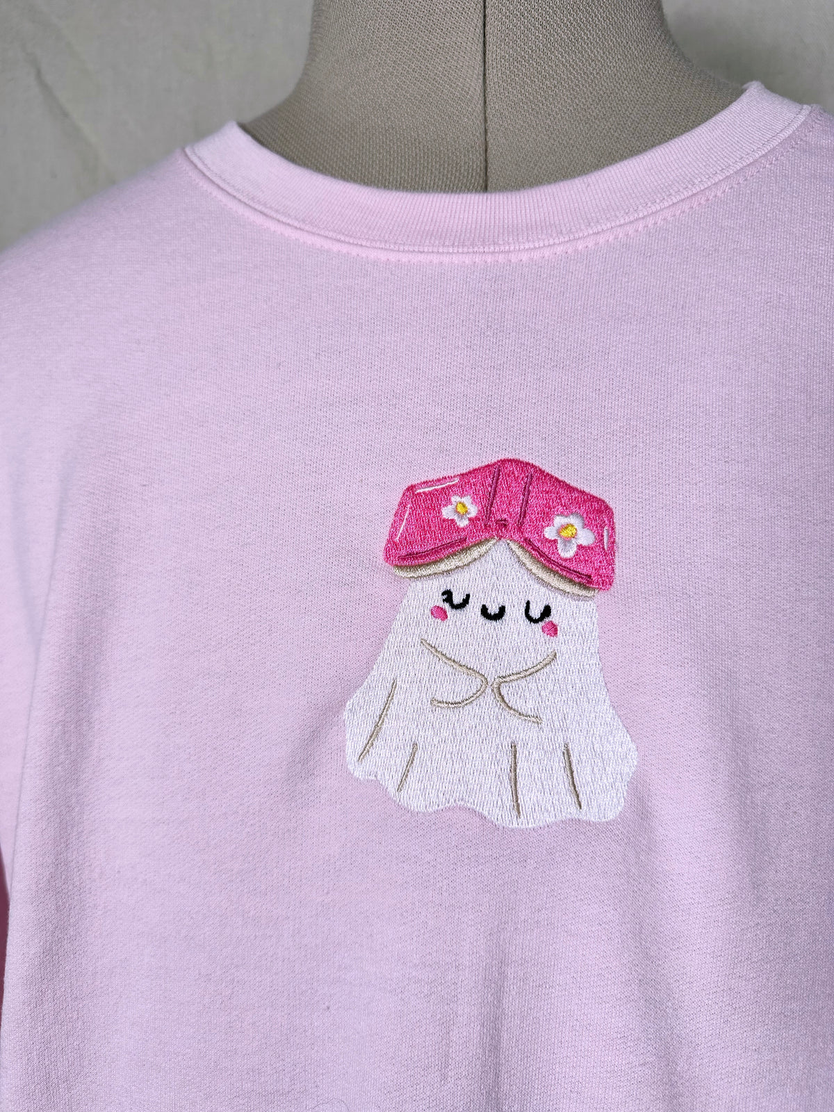 Cute Reading Ghost Embroidered T-Shirt or Sweatshirt