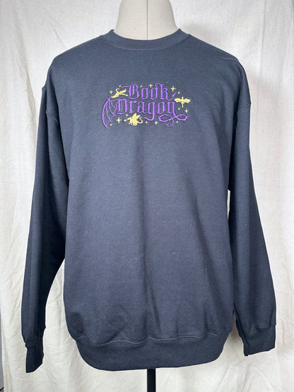 Book Dragon Embroidered Sweatshirt