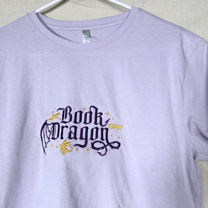 Book Dragon Embroidered Crop Tee