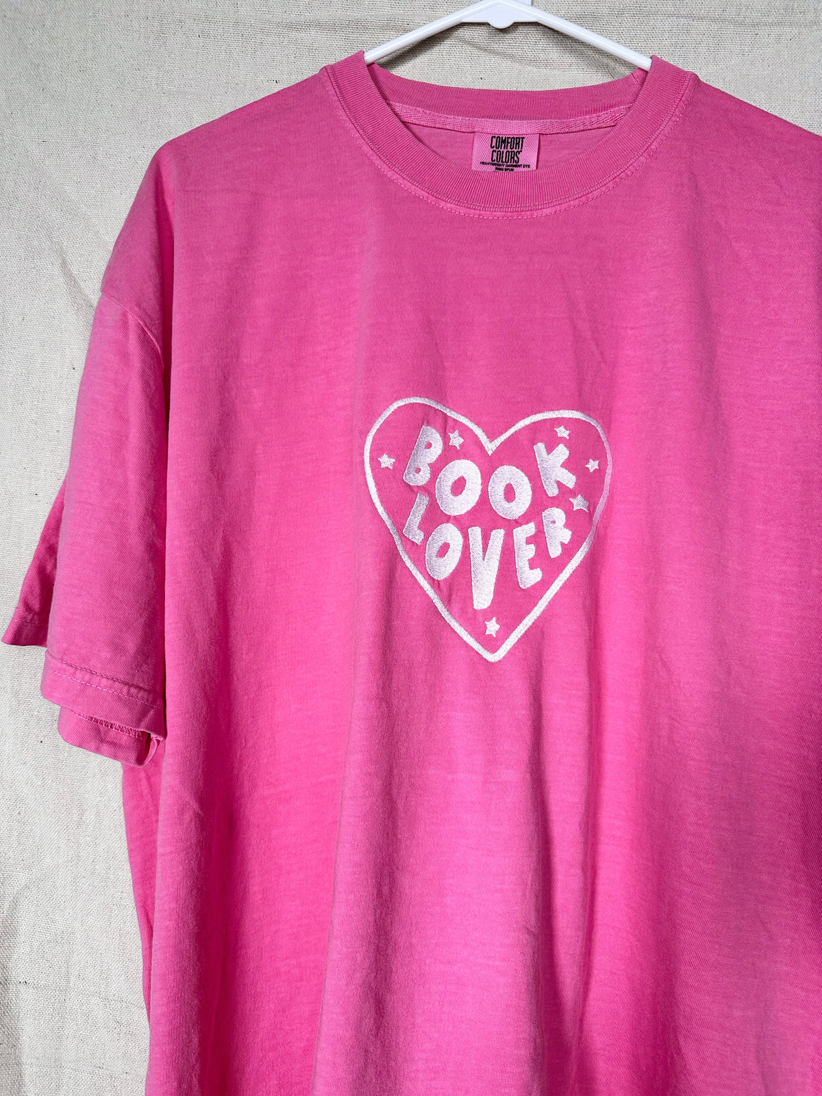 Book Lover Embroidered T-Shirt