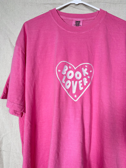 Book Lover Embroidered T-Shirt