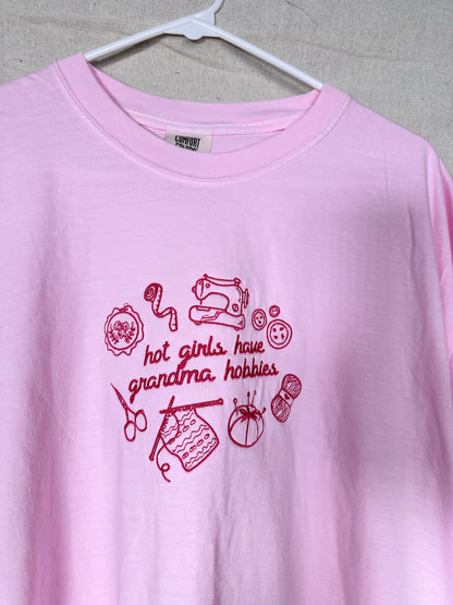 Hot Girls Have Grandma Hobbies Embroidered T-Shirt or Sweatshirt