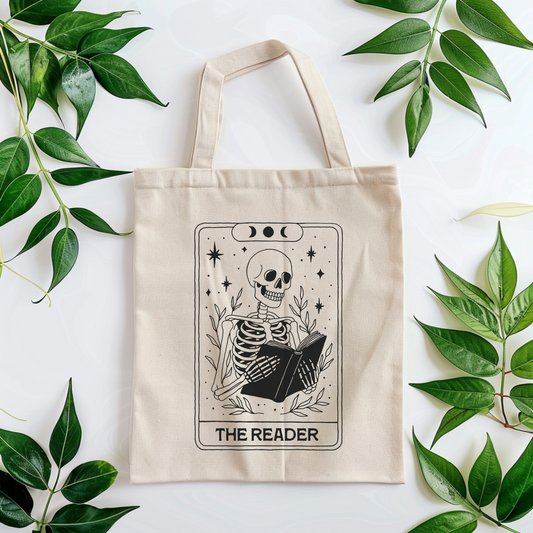 The Reader Tarot Card Canvas Tote Bag