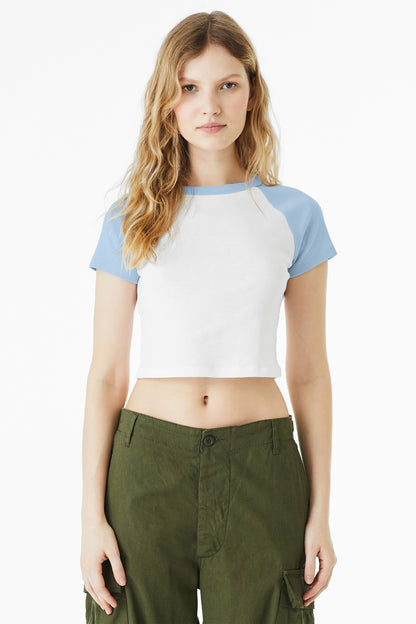 I'm Literally Just A Girl Embroidered Cropped Raglan Baby Tee