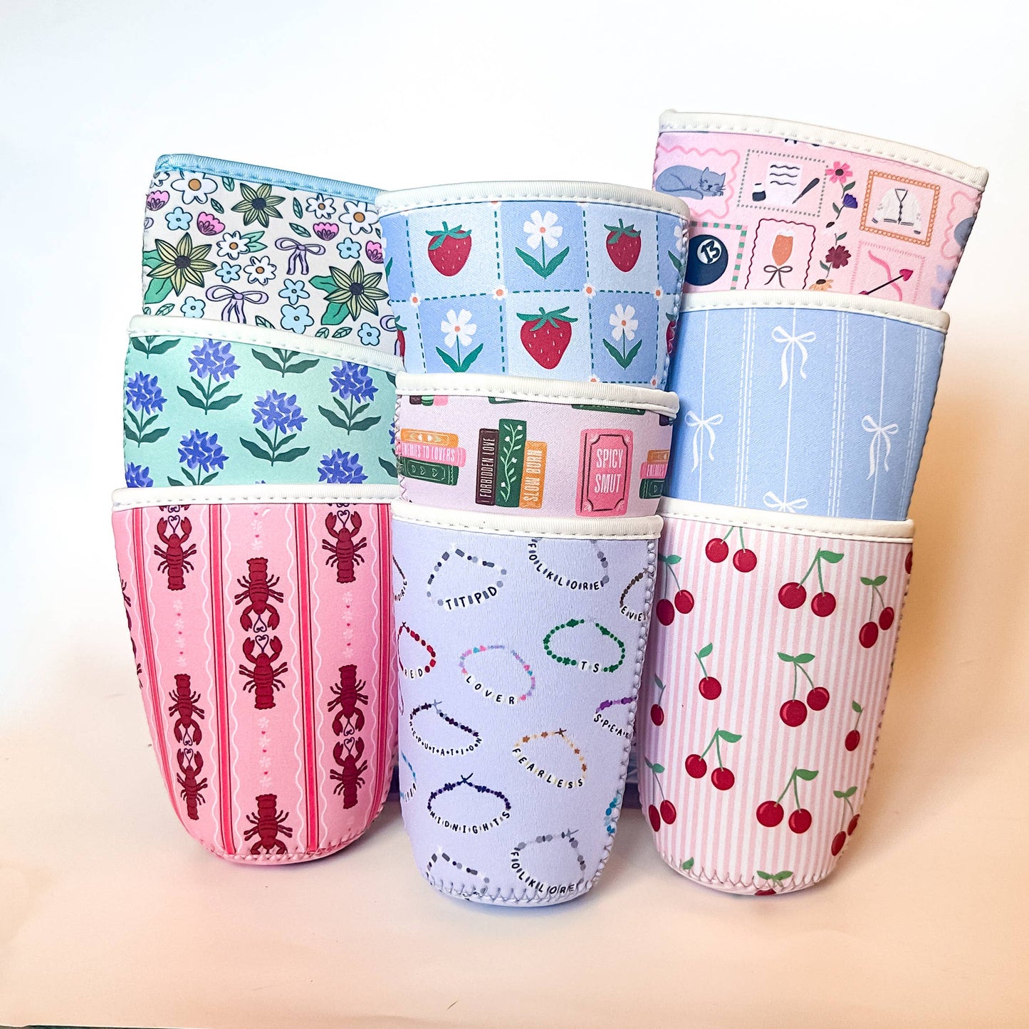 Smut Book Stacks | Cup Coozie